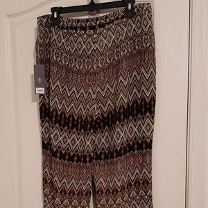Jennifer Lopez wide leg print with drawstring and zipper size 12.